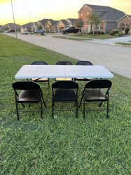 6' folding tables